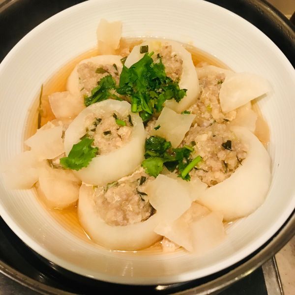 白蘿蔔鑲肉 : ALICE WANG一起做