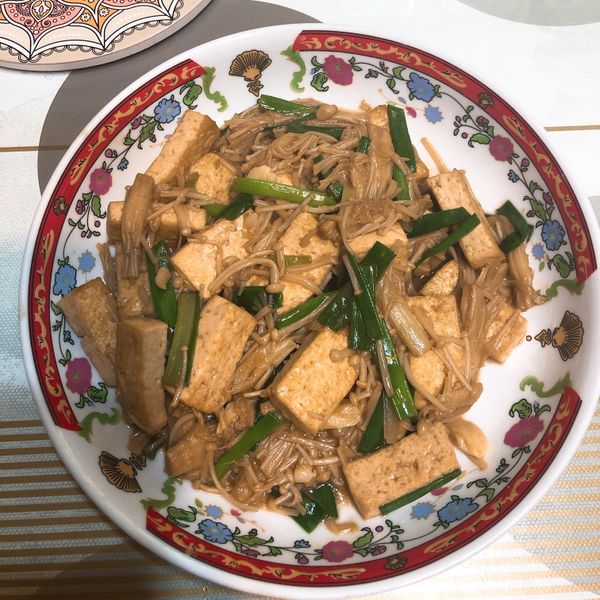 金針菇豆腐燒 : Chih一起做