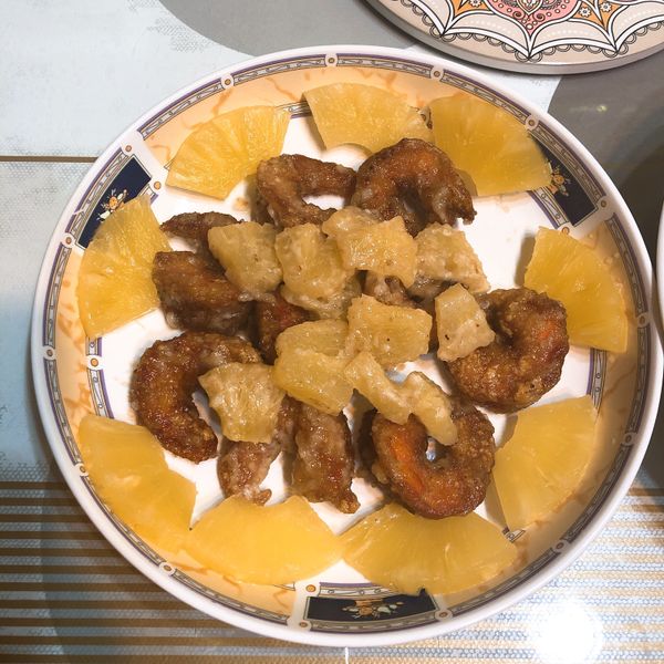 簡易阿基師版之鳳梨蝦球 : Chih一起做