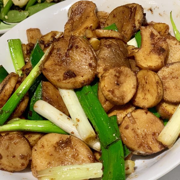 沙茶蔥炒杏鮑菇：Abbie 一起做