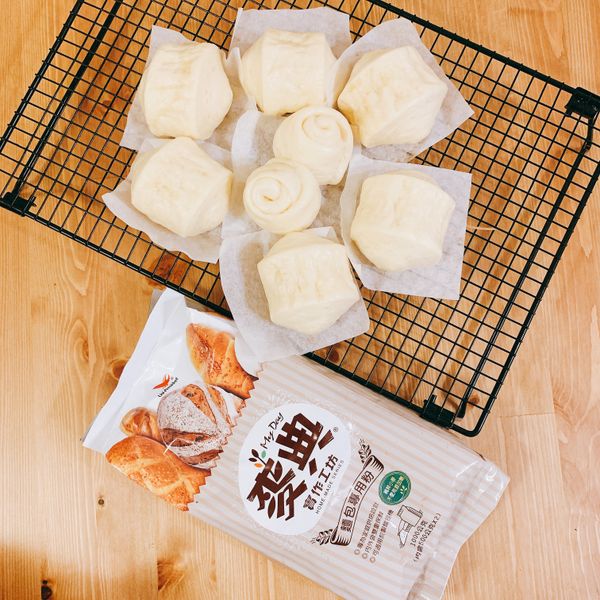 手揉饅頭【麥典實作工坊麵包專用粉】 : Chara Chen一起做