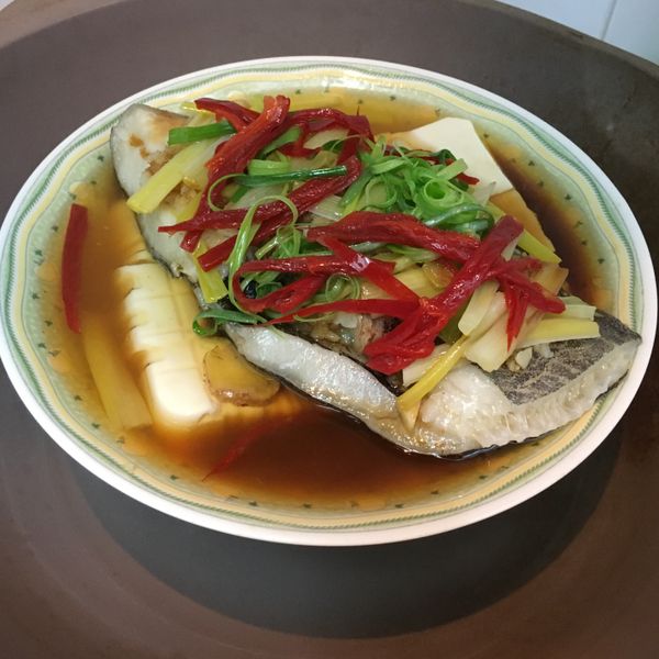 清蒸鱈魚(大比目魚) : 杜小美一起做
