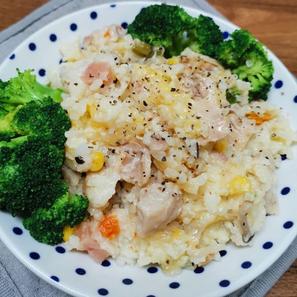 雞肉奶油燉飯：陳郝笑 一起做