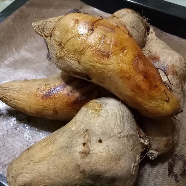 烤地瓜(不乾硬，帶蜜汁) : 李英珠一起做