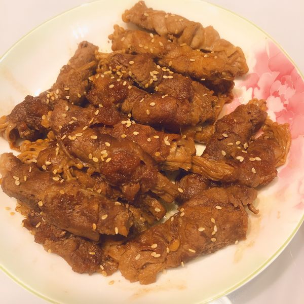 照燒金針菇肉捲:Lulu Law 一起做