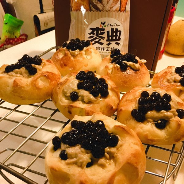 爆漿珍奶餐包【麥典實作工坊麵包專用粉】：胡湘婷 一起做