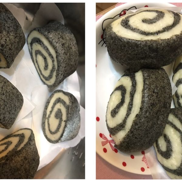 黑芝麻饅頭/寶寶饅頭 : 荳荳一起做