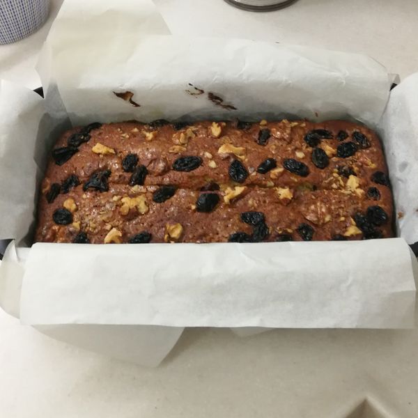 香蕉核桃磅蛋糕（清冰箱點心） : VanVan一起做