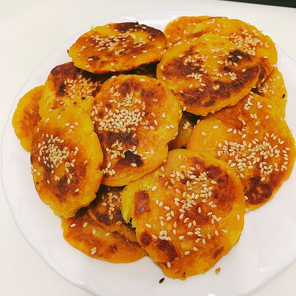 軟Q芝麻地瓜餅 : 阿嘟的廚房一起做