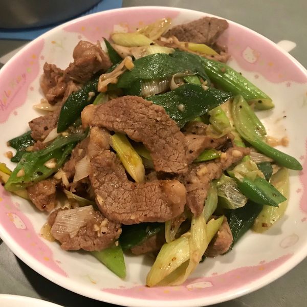大蒜炒牛肉 : 槿虹Mia一起做