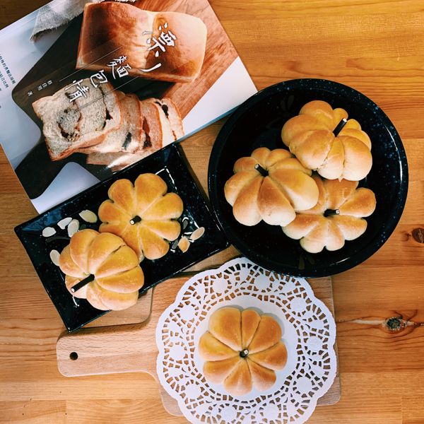 👩‍🍳南瓜紅豆麵包～萬聖節限定版 : 小玉一起做