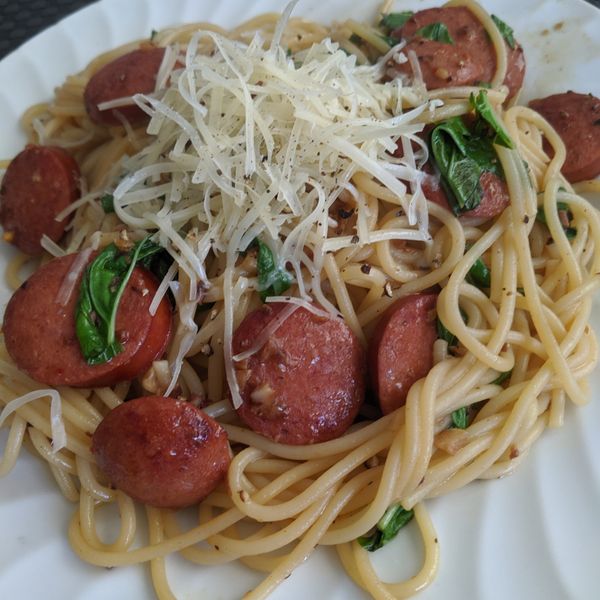 蒜味香腸義大利麵 : Felicity Lin一起做