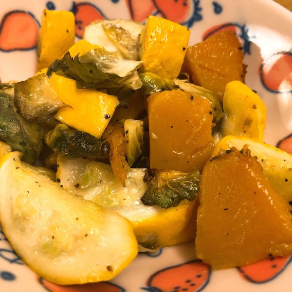 蜂蜜檸檬香料烤紫地瓜球芽甘藍 : 王若一起做