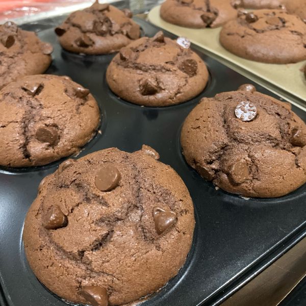 零失敗巧克力豆馬芬蛋糕(鬆餅粉):曾joy 一起做