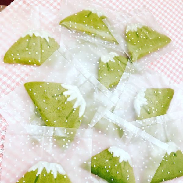 富士山造型的抹茶餅乾 : 勒弦一起做