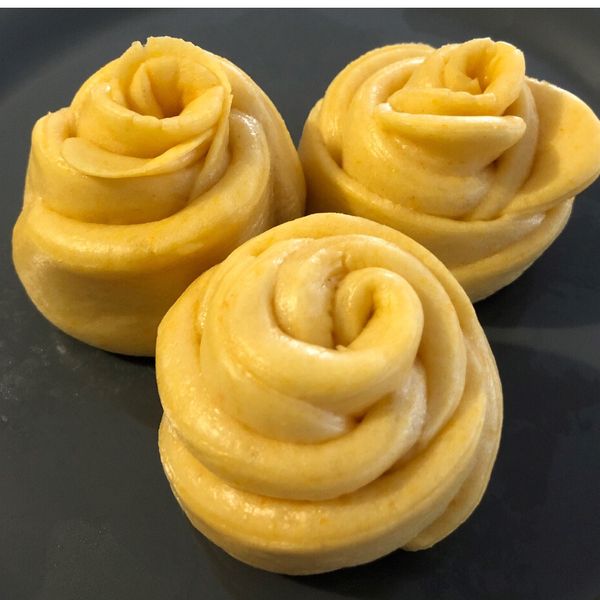 玫瑰花捲饅頭（南瓜&紫薯）：Nessss 一起做
