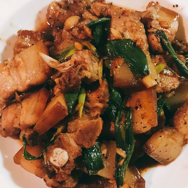 蒜苗炒鹹豬肉 : Tony Ko一起做