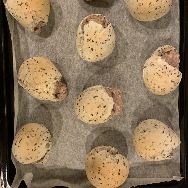 芋泥韓國麻糬麵包：ㄚ璇 一起做