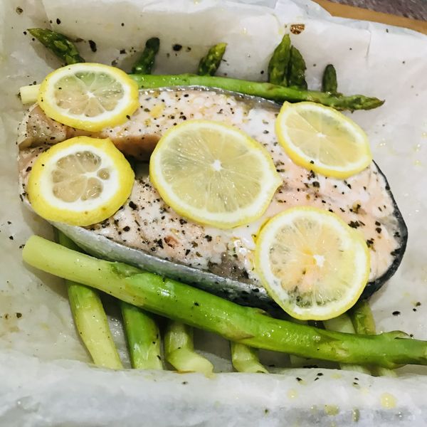 紙包檸檬烤鮭魚 : Vancouver 一起做