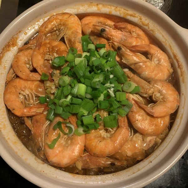 鮮蝦粉絲煲：mialai 一起做