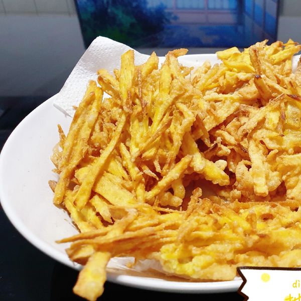 炸地瓜籤 (地瓜絲餅)：王小穎 一起做