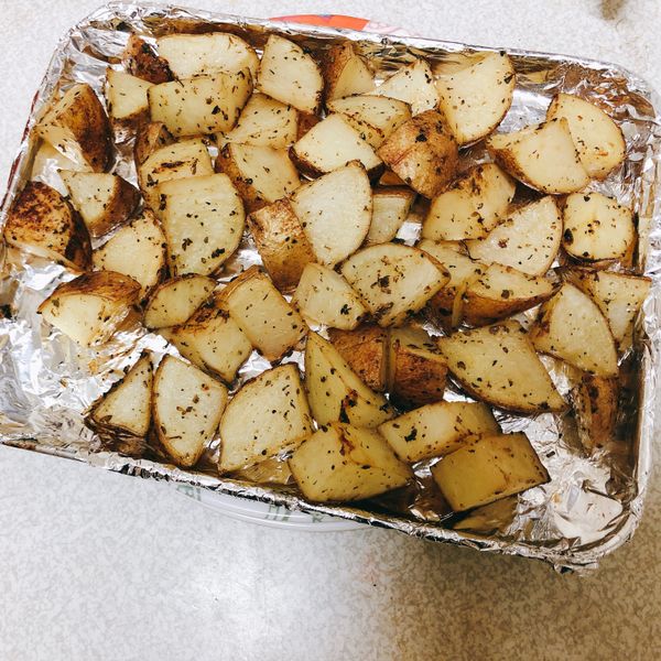 烤馬鈴薯塊🥔 : Pin pin一起做