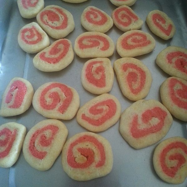 綠茶雙色餅乾：黃米醬 一起做