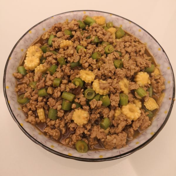 四季豆炒肉末：王佩意 一起做