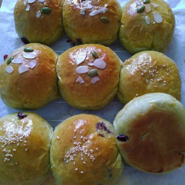 抹茶煉乳餐包 : Gisela一起做