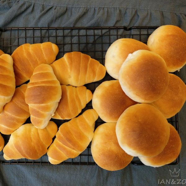 牛奶餐包(湯種法):☺️ 一起做