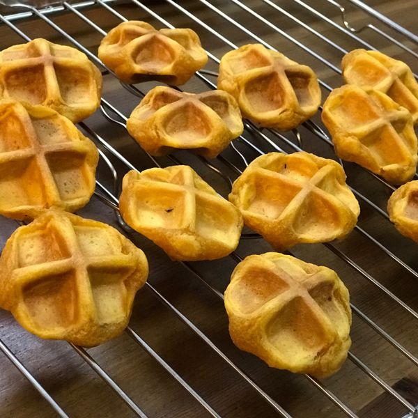 Vitantonio鬆餅機：Q軟地瓜球 : 亮菁菁一起做