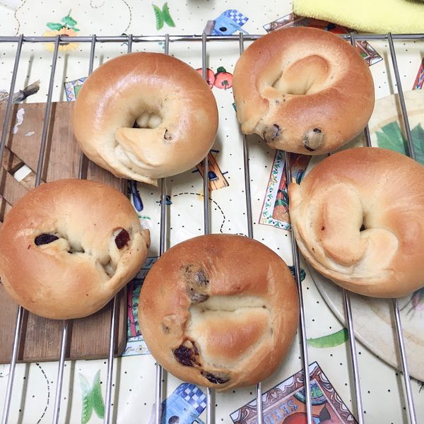 奶香蔓越莓貝果 : 黃小問一起做