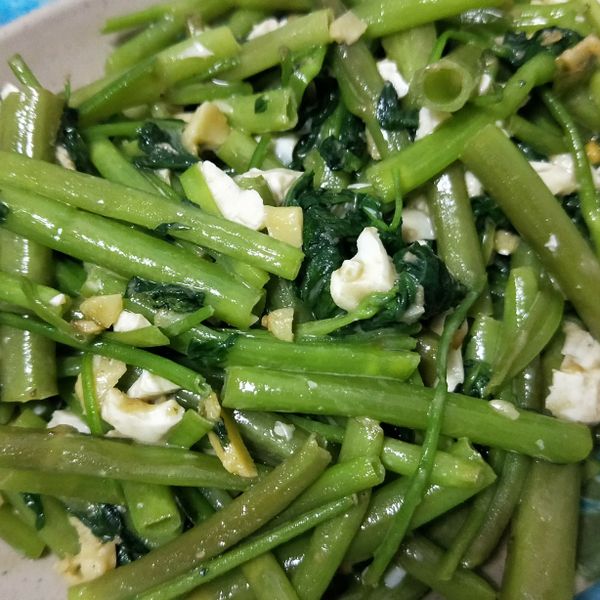 鹹蛋炒空心菜：Peggy Chuang 一起做