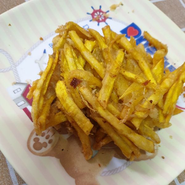 炸地瓜籤 (地瓜絲餅)：李小花 一起做