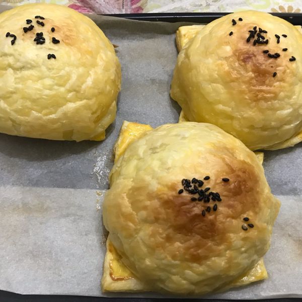 起酥肉鬆麵包：Rina Nana 一起做