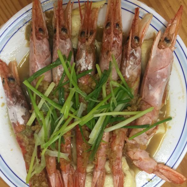 (年菜料理)蒜泥豆腐蒸大蝦 : IVY Chen一起做