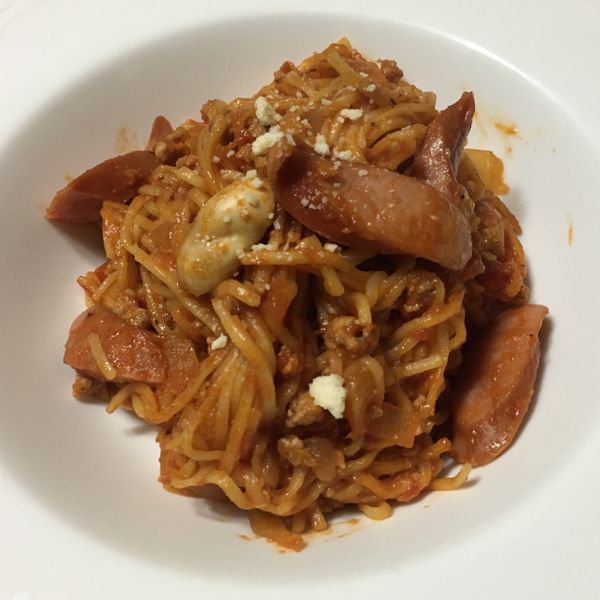 蕃茄肉醬義大利麵 : 可樂娜一起做