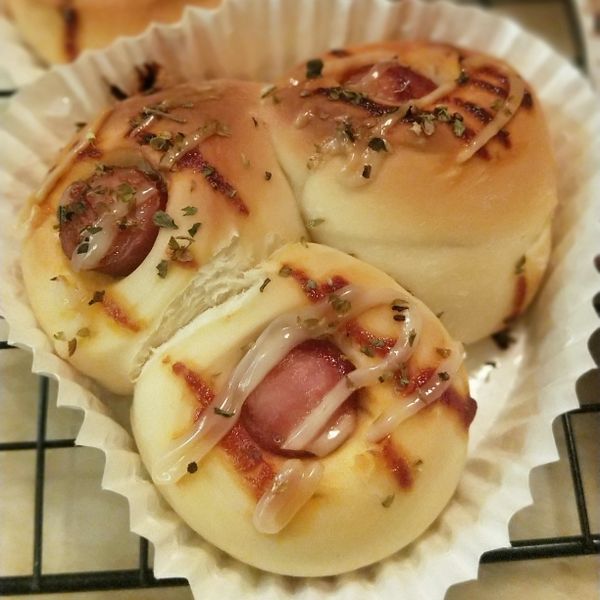 香料德式香腸鹹麵包:doris 一起做