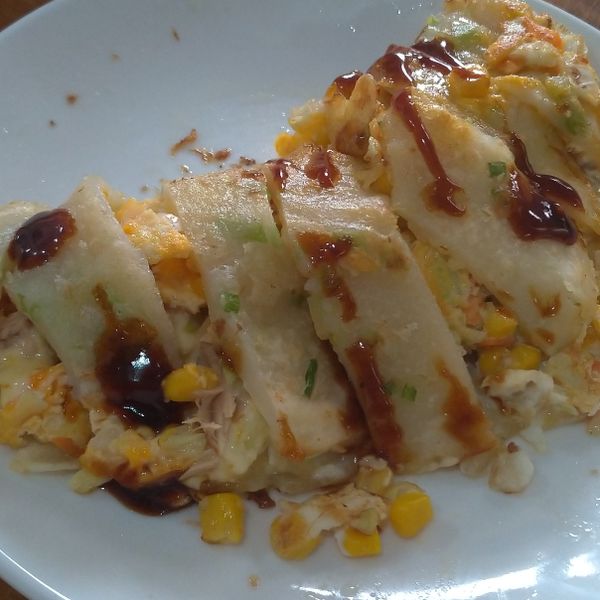 古早味粉漿玉米蛋餅：Angel Liao 一起做