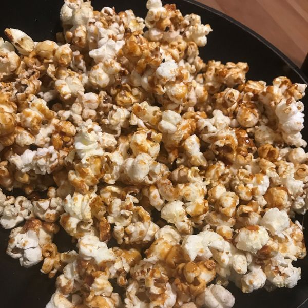 超簡單焦糖爆米花 : Cho一起做