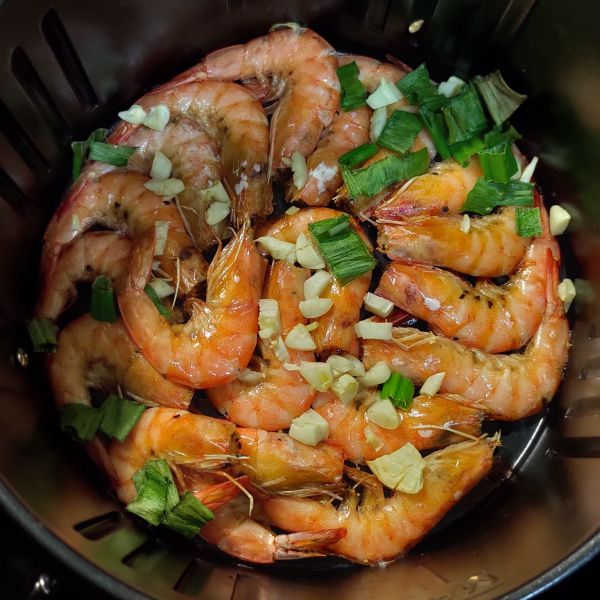 氣炸蒜香椒鹽鹹酥蝦【氣炸鍋料理】 : 吃貨貓狗一起做