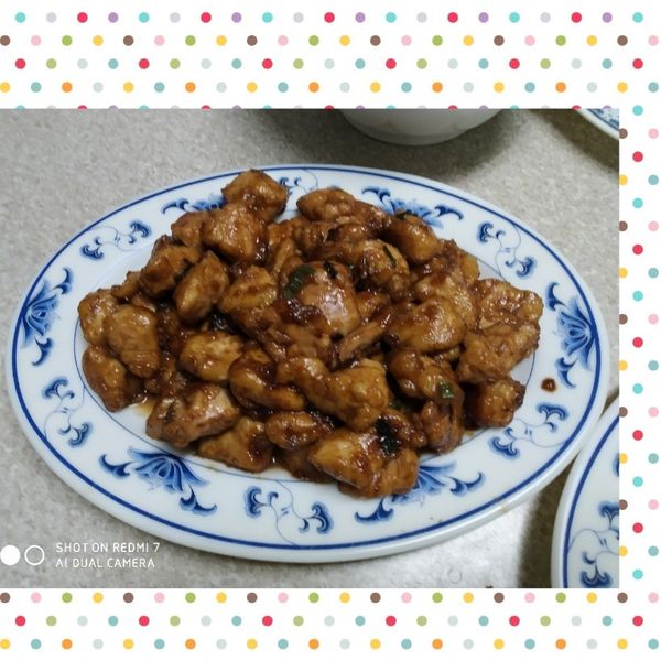 照燒雞丁：滿天星 一起做