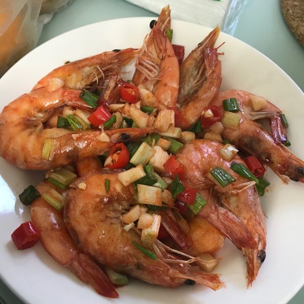 氣炸蒜香椒鹽鹹酥蝦【氣炸鍋料理】：Carol Wang 一起做