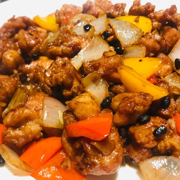 豉汁彩椒雞球【年菜】-手繪食譜：拍盜頂 一起做