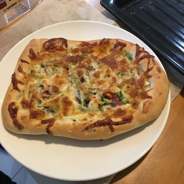 手工披薩餅皮：小君 一起做