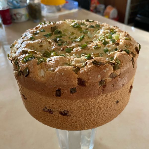 香蔥肉鬆戚風蛋糕 : Chihui一起做