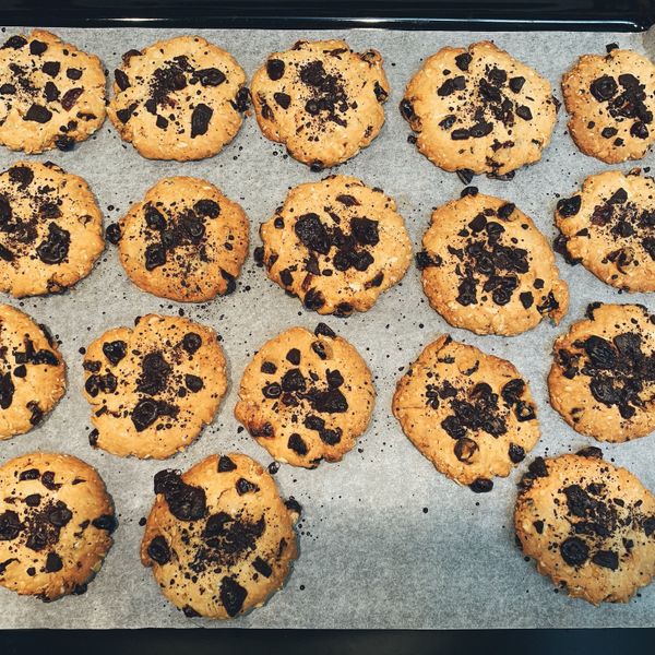 美式燕麥果乾巧克力豆軟餅(雙重口味) : liky一起做