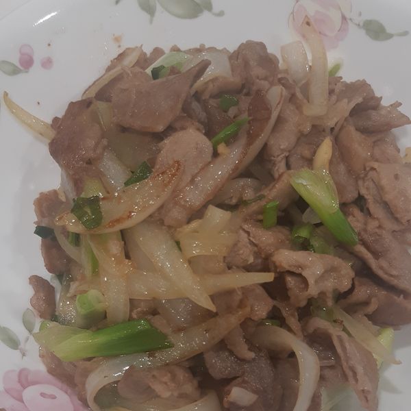 蔥爆豬肉 : 濠梁之魚一起做