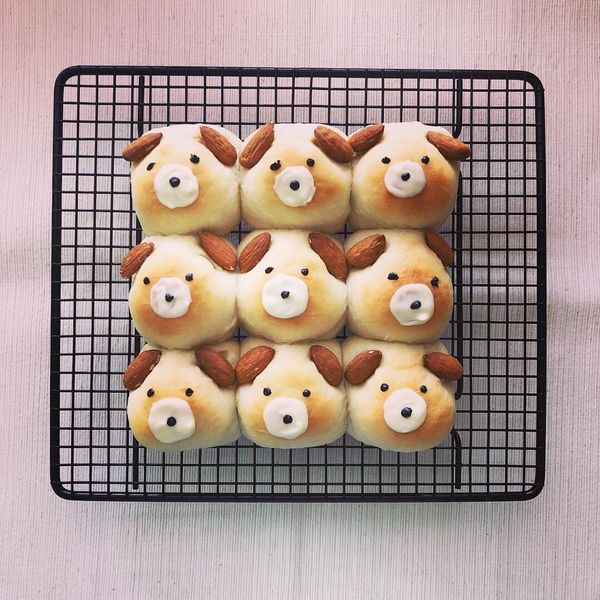 狗狗造型手撕麵包 : 點心小姐一起做