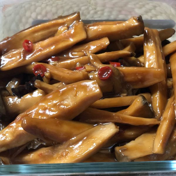 滷杏鮑菇，冷熱都好吃！ : RouGing Wen一起做